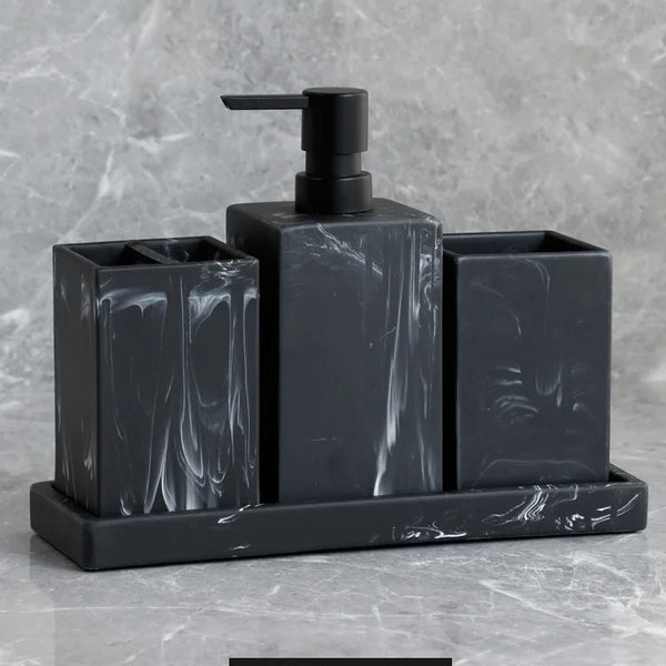 Conjunto de Acessórios para Banheiro Padrão Mármore - Lumecasa