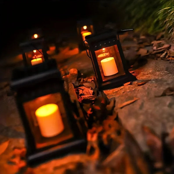Lanterna Solar Retrô Iluminação Decorativa para Áreas Externas - Lumecasa