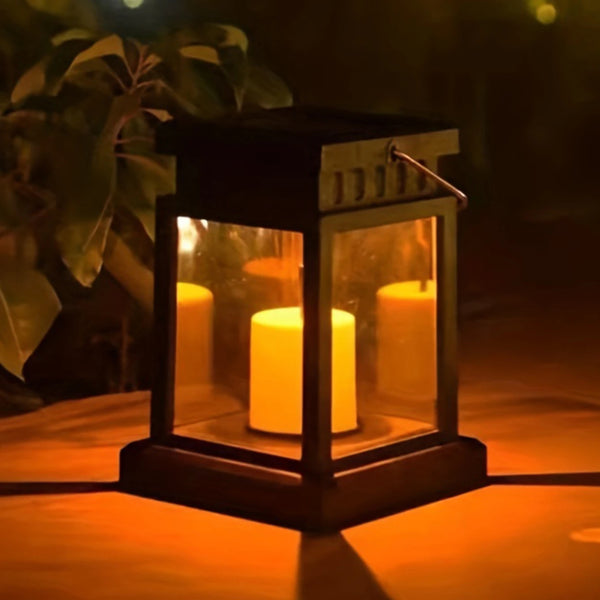 Lanterna Solar Retrô Iluminação Decorativa para Áreas Externas - Lumecasa