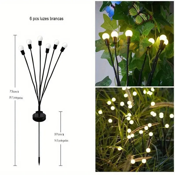 Luzes Solares Firefly Iluminação Mágica para Jardim - Lumecasa