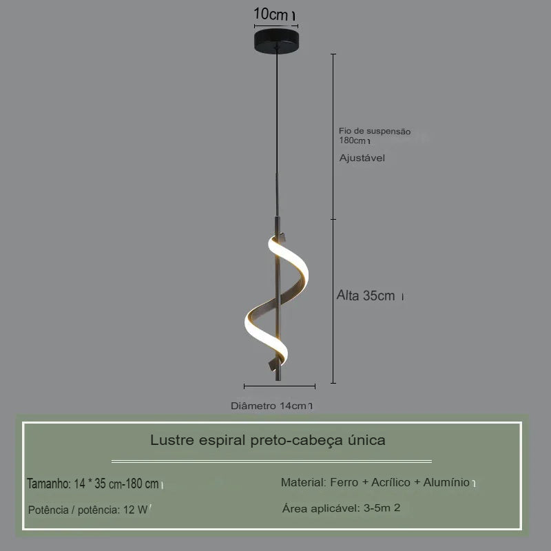 Lustre Moderno Minimalista – Lumecasa