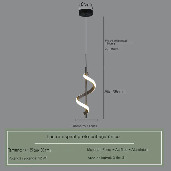 Lustre Moderno Minimalista – Lumecasa