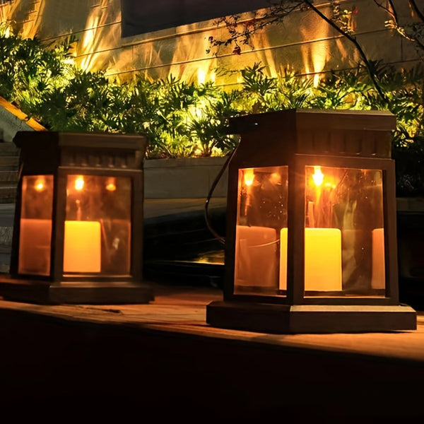 Lanterna Solar Retrô Iluminação Decorativa para Áreas Externas - Lumecasa
