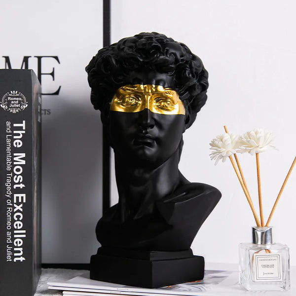 Escultura Cabeça de David Arte Clássica com Toque Moderno - Lumecasa