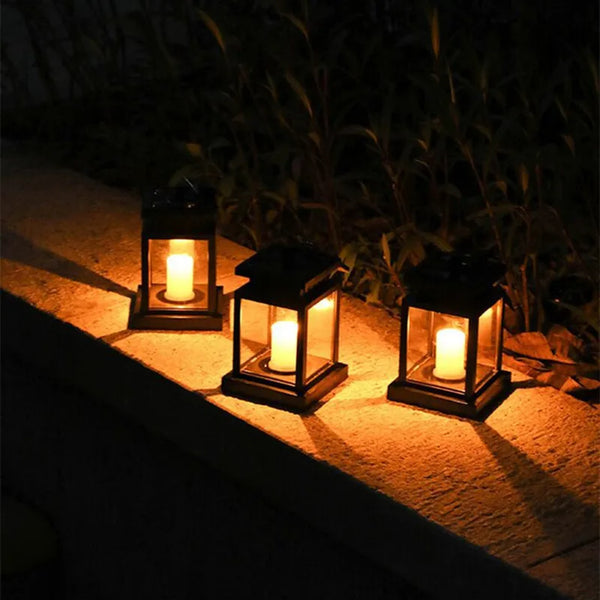 Lanterna Solar Retrô Iluminação Decorativa para Áreas Externas - Lumecasa