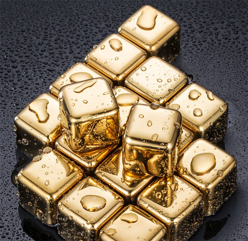 Cubos de Gelo de Aço Inoxidável Reutilizáveis sem Diluir o Sabor - Lumecasa