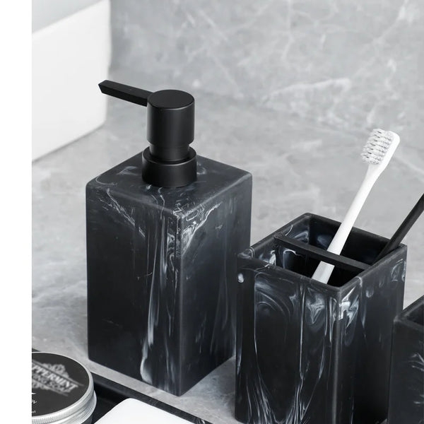 Conjunto de Acessórios para Banheiro Padrão Mármore - Lumecasa