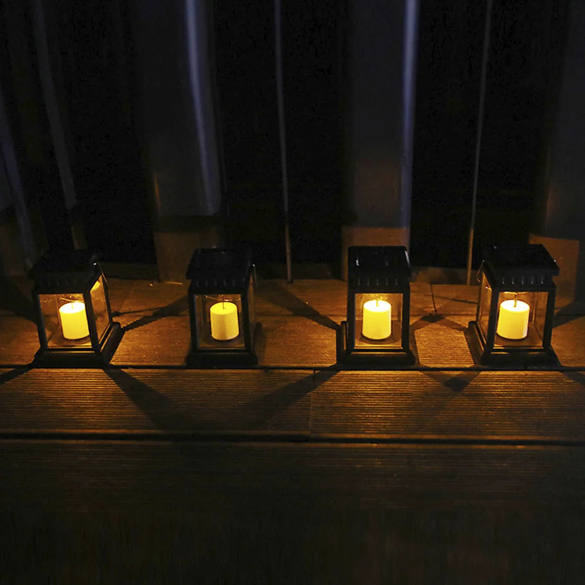 Lanterna Solar Retrô Iluminação Decorativa para Áreas Externas - Lumecasa