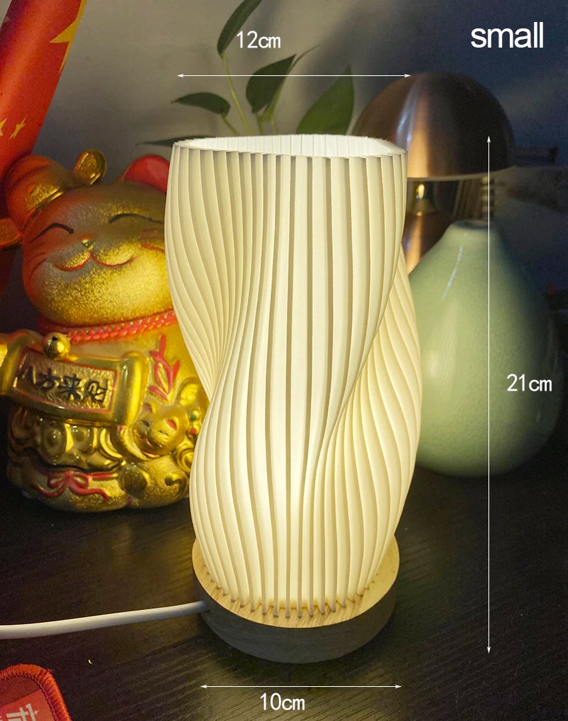 Luminária de Mesa 3D com Efeito Ondulado - Lumecasa