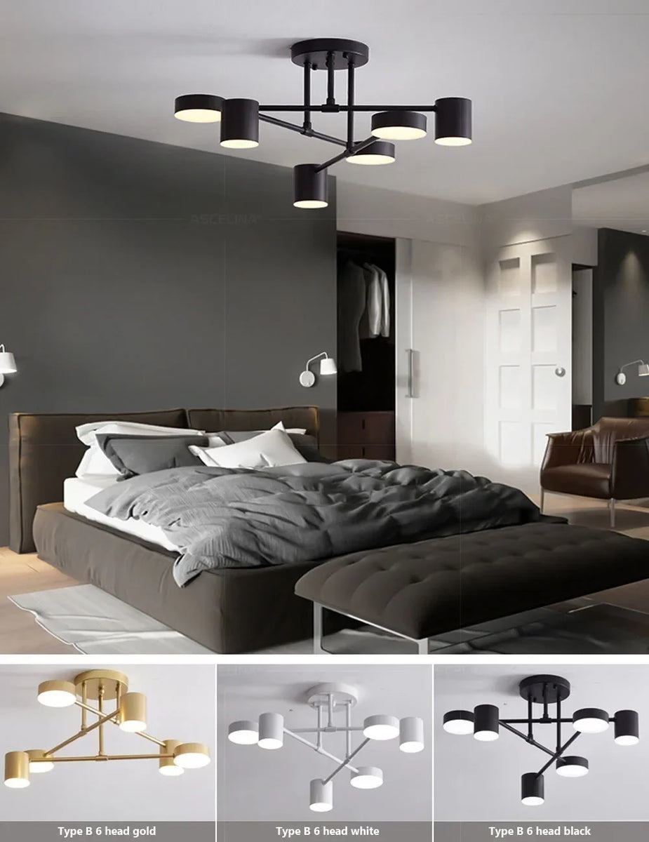 Lustre de 6 Cabeças Industrial – Lumecasa