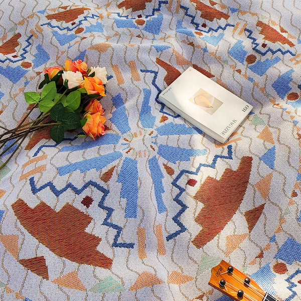 Toalha/Manta de Piquenique Boho com Franjas - Lumecasa