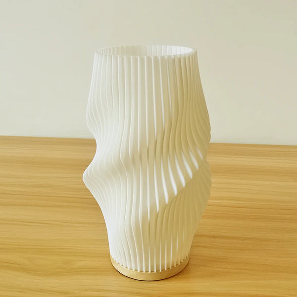 Luminária de Mesa 3D com Efeito Ondulado - Lumecasa