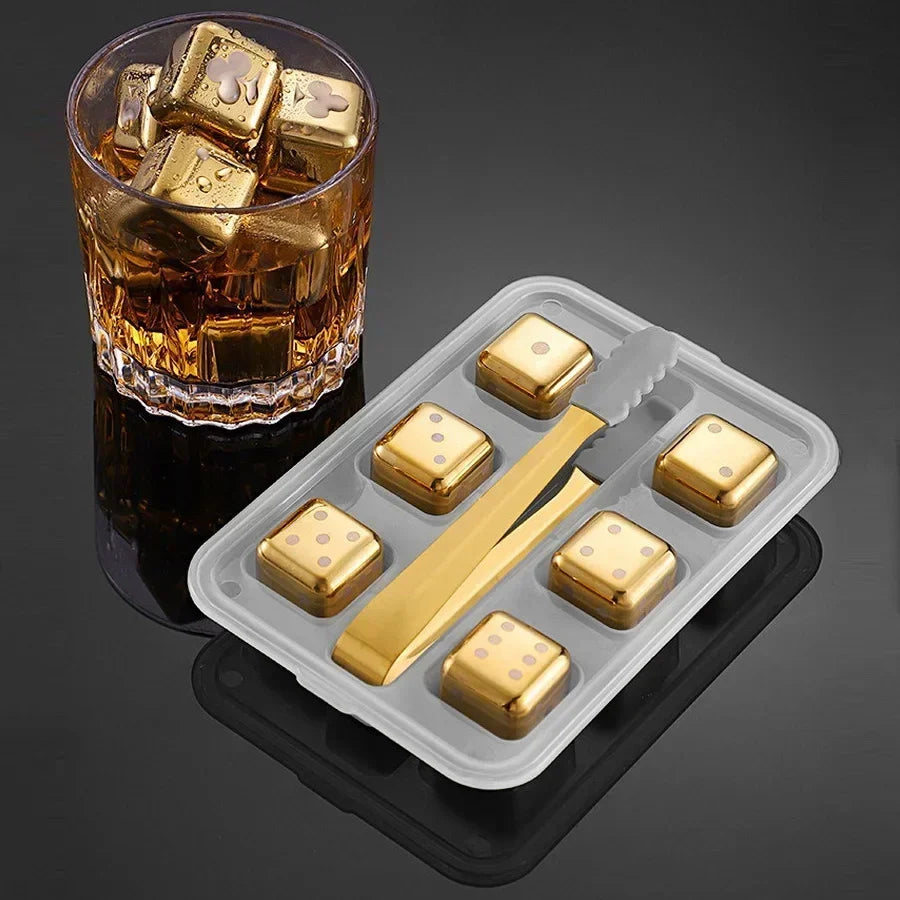 Cubos de Gelo de Aço Inoxidável Reutilizáveis sem Diluir o Sabor - Lumecasa
