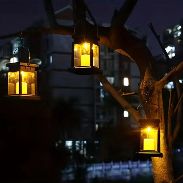 Lanterna Solar Retrô Iluminação Decorativa para Áreas Externas - Lumecasa