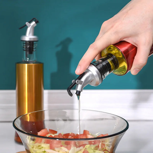 Garrafa Dosadora em Aço Inoxidável e Vidro Precisão e Praticidade na Sua Cozinha - Lumecasa