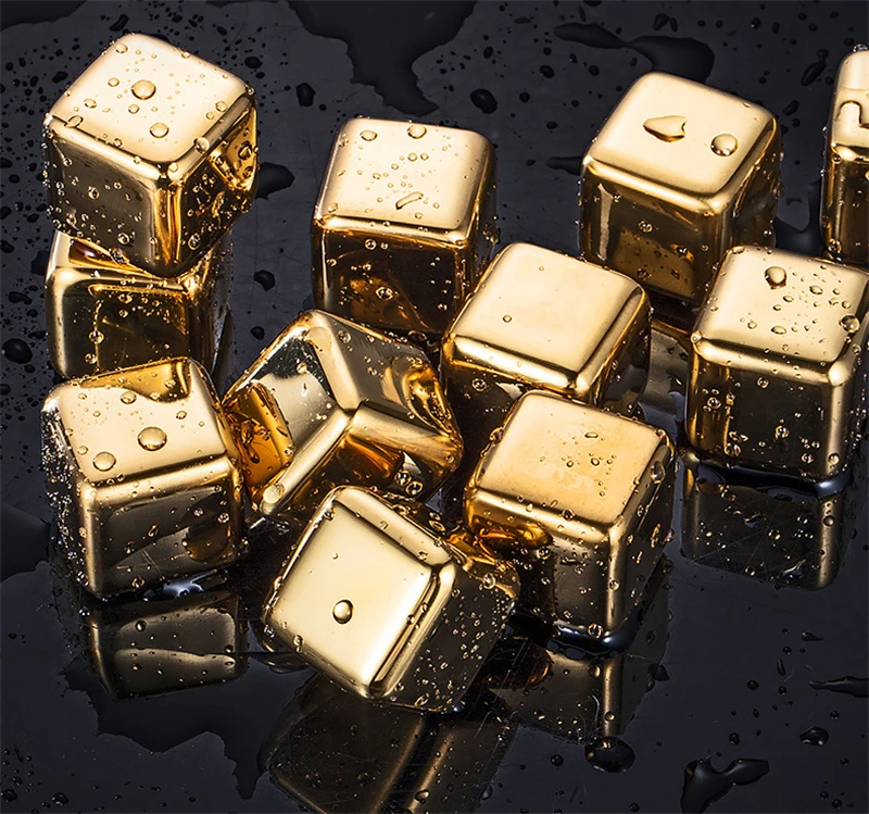Cubos de Gelo de Aço Inoxidável Reutilizáveis sem Diluir o Sabor - Lumecasa