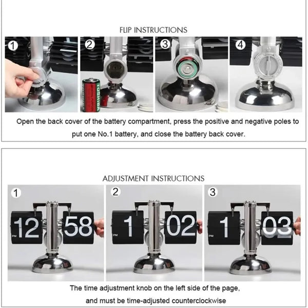 Relógio Flip Clock com Virada Automática de Páginas – Lumecasa